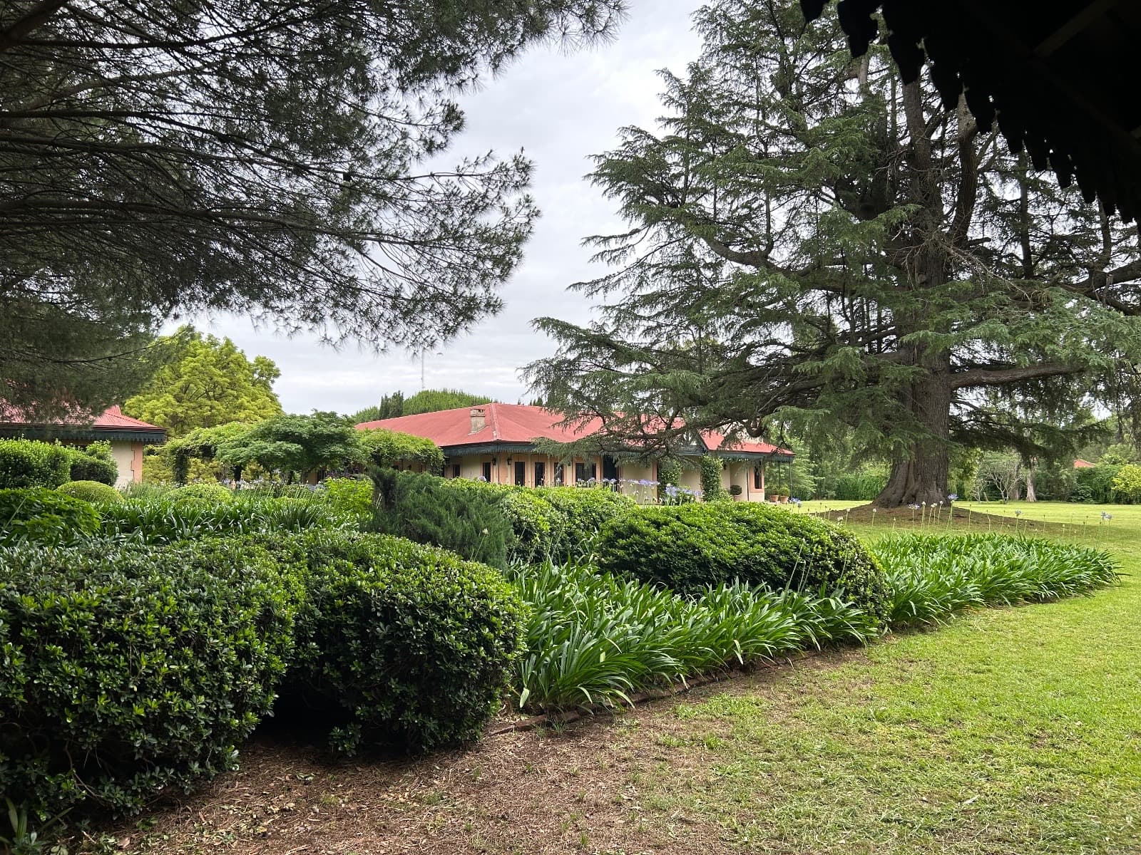 The Rosybill lodge building seen from the entrance driveway